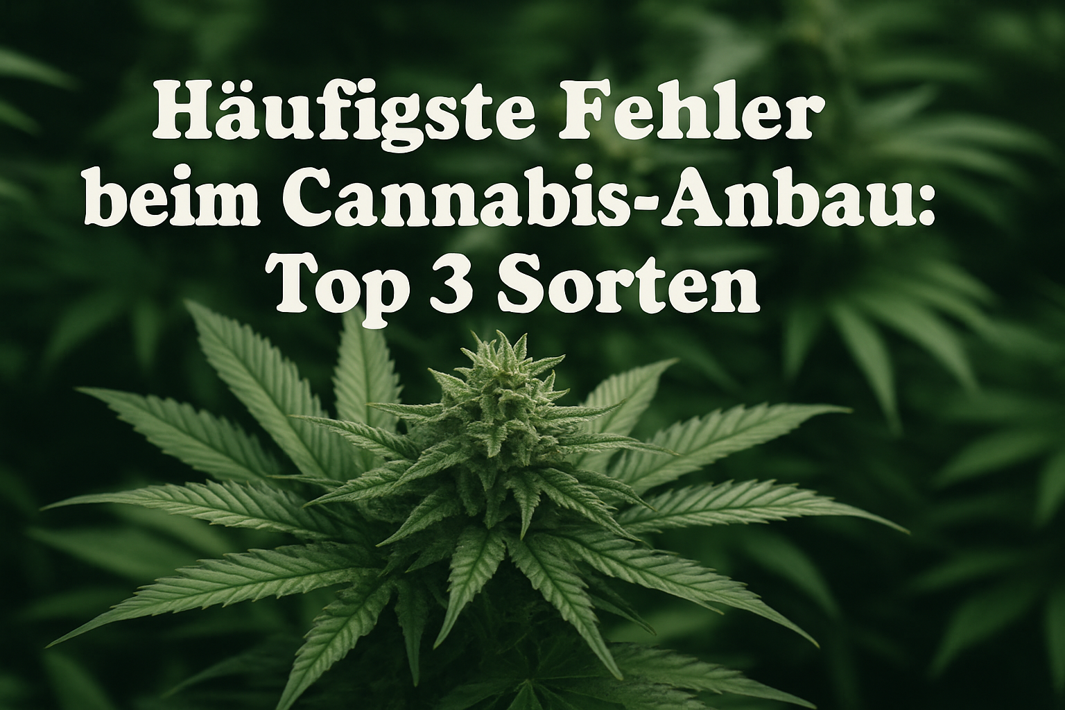 Alt-Text: "Häufigste Fehler beim Cannabis-Anbau: Entdecken Sie die Top 3 Sorten für optimale Ergebnisse im Blog-Beitrag."
