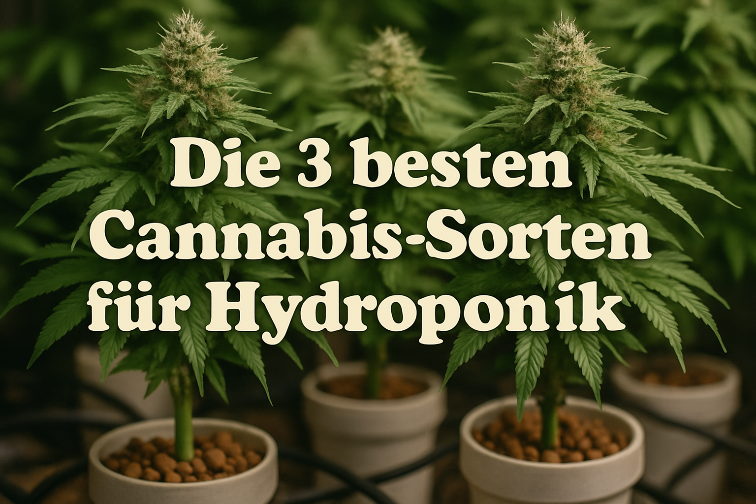 "Bild von Cannabis-Pflanzen: Top 3 Sorten für Hydroponik-Anbau, ideal für effiziente Nährstoffaufnahme und maximales Wachstum."
