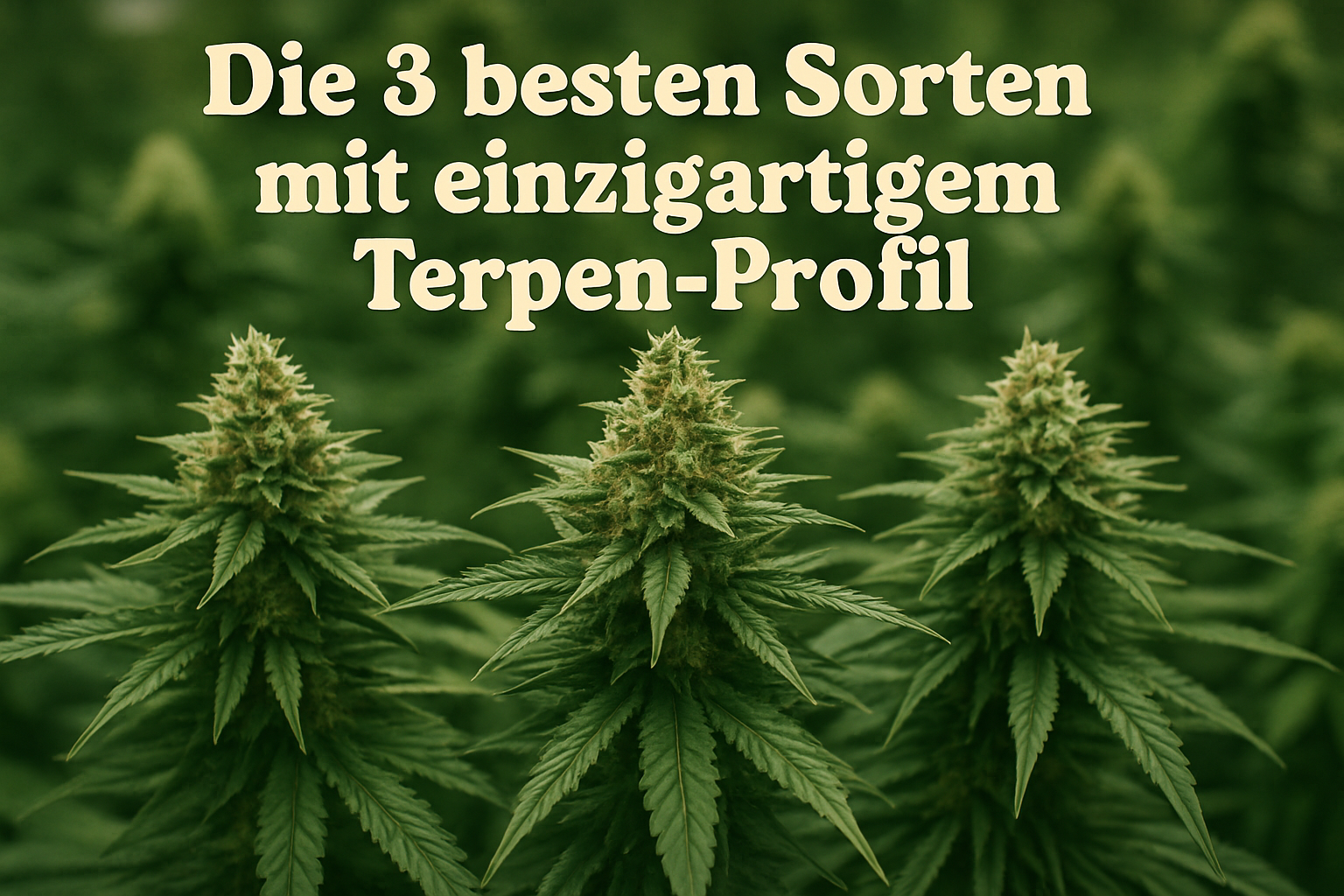 Bild: Die drei besten Cannabissorten mit einzigartigem Terpen-Profil für optimale Aromen und Geschmack.