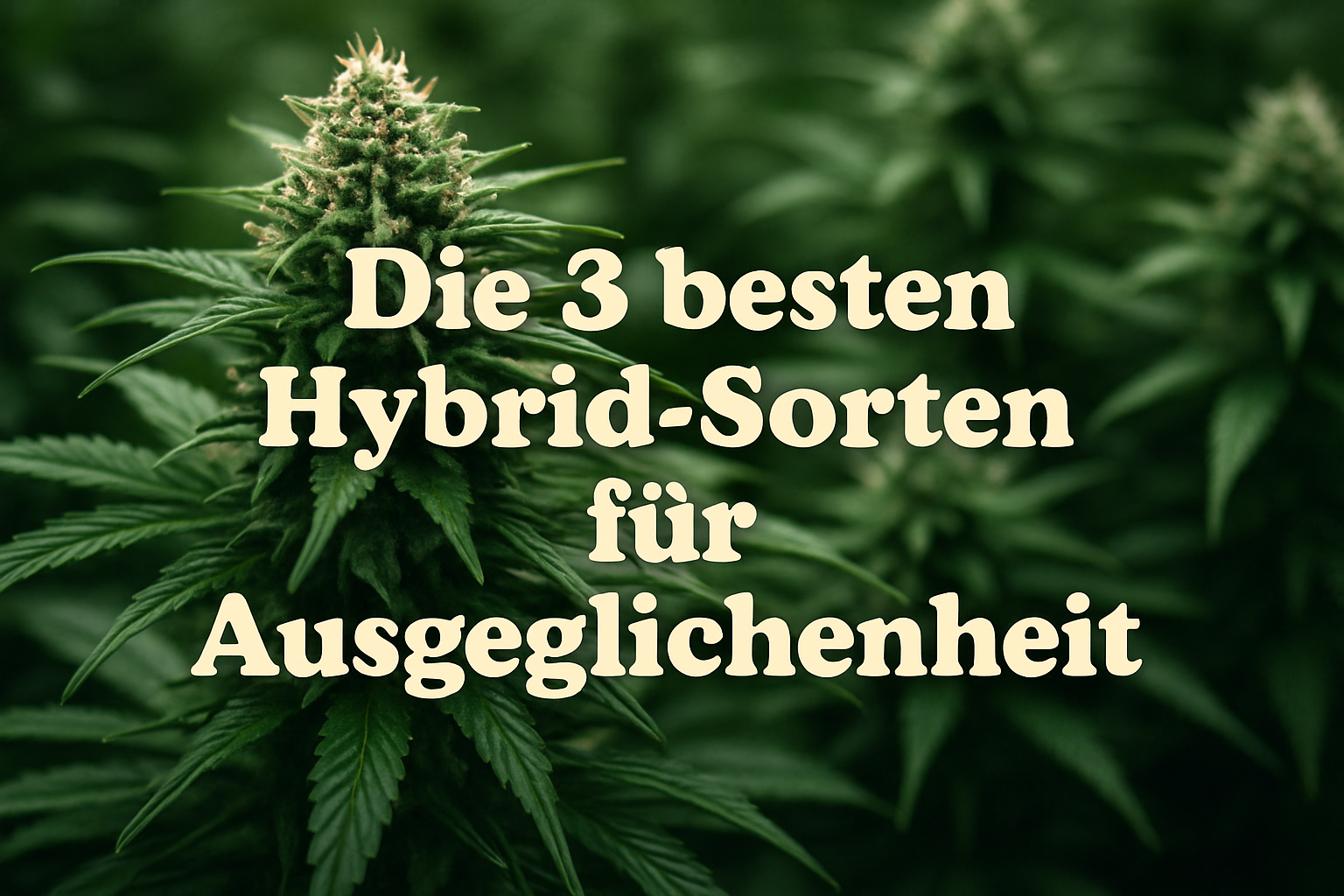 Bild eines Cannabisblatts: Entdecken Sie die Top 3 Hybrid-Sorten für optimale Balance und Wohlbefinden. Perfekt für Genießer auf der Suche nach Harmonie.